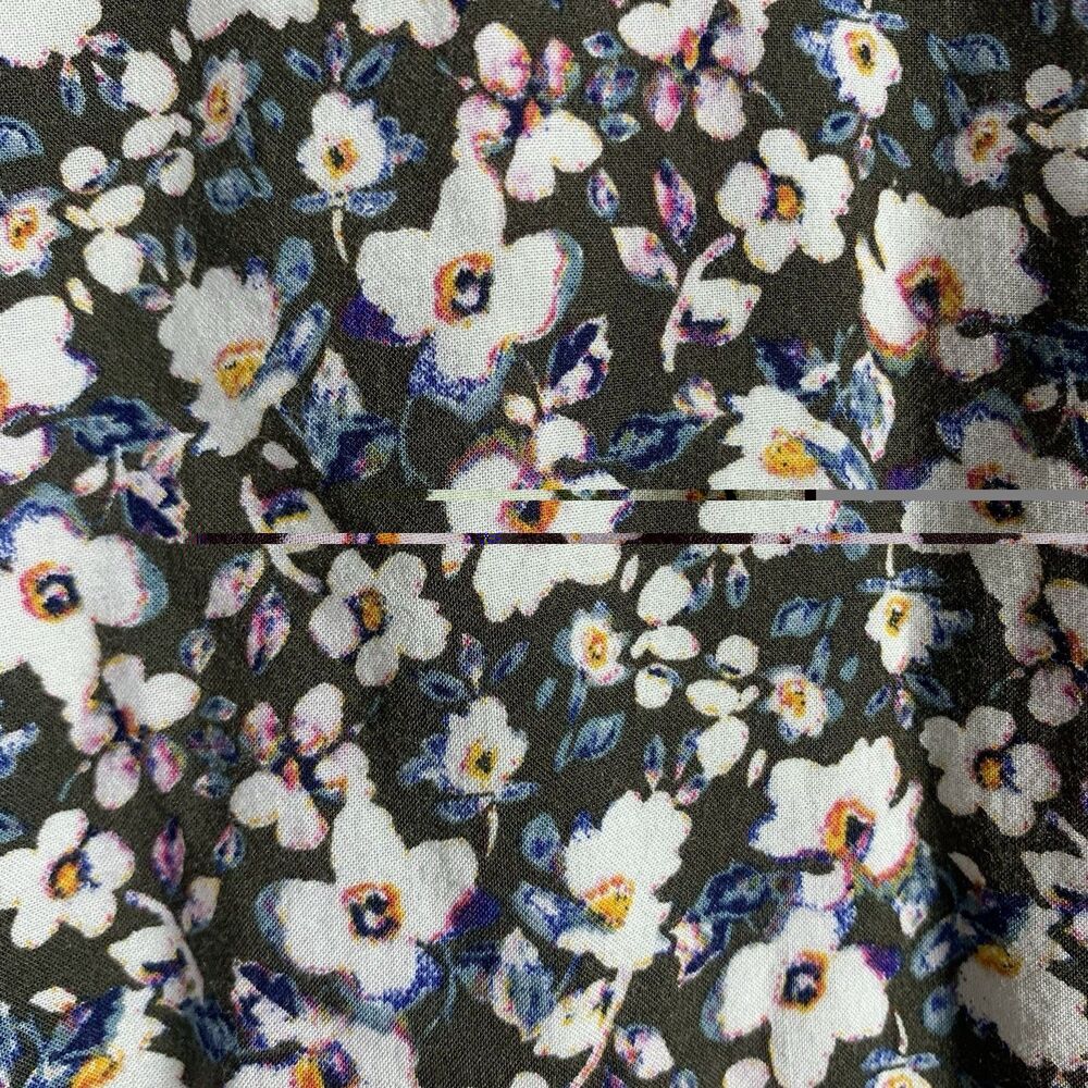 Talbots Cottagecore Dainty Floral Roll-Tab Button-Front Shirt Plus Size 2X - Picture 3 of 14